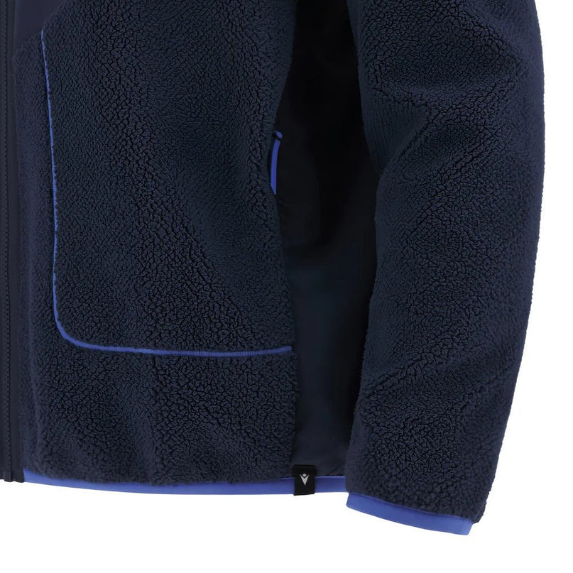 2025-2026 Italy FIR Rugby Ath Teddy Jacket (Navy) |Product - Jackets | Macron | Absolute Rugby