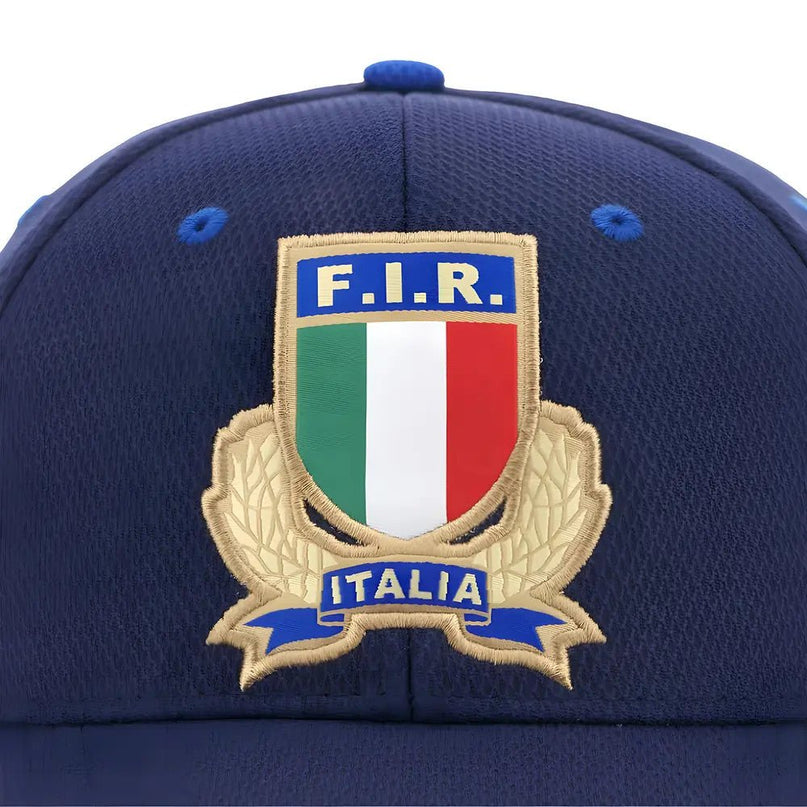2025-2026 Italy FIR Rugby Cap (Navy) |Product - Headwear | Macron | Absolute Rugby