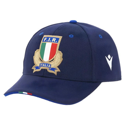 2025-2026 Italy FIR Rugby Cap (Navy) |Product - Headwear | Macron | Absolute Rugby