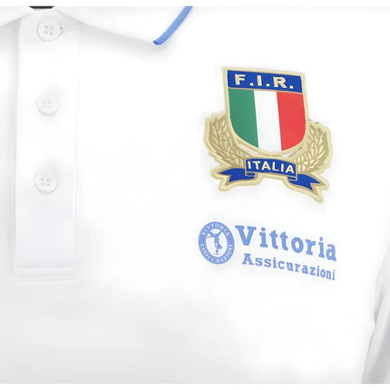 2025-2026 Italy FIR Rugby Cotton Polo Shirt (White) |Product - Polo Shirts | Macron | Absolute Rugby