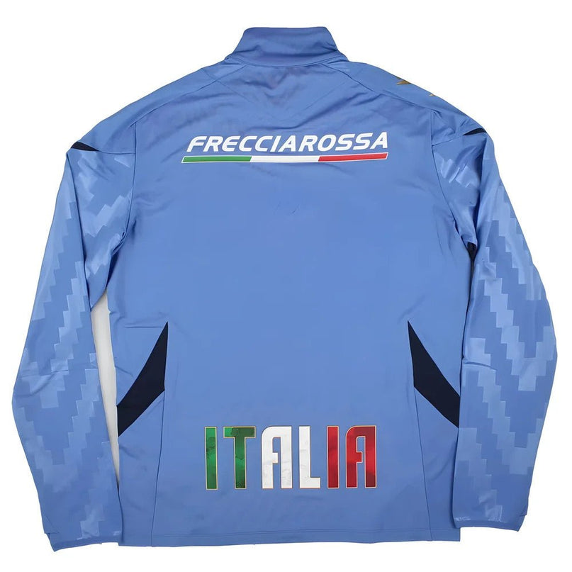 2025-2026 Italy FIR Rugby Training Half Zip Top (Blue) |Product - Training Tops | Macron | Absolute Rugby