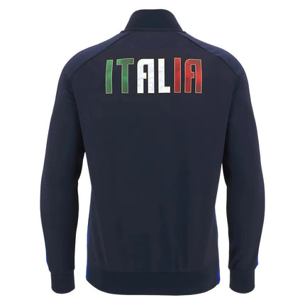 2025-2026 Italy Rugby Anthem Jacket (Navy) |Product - Jackets | Macron | Absolute Rugby