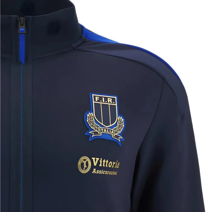 2025-2026 Italy Rugby Anthem Jacket (Navy) |Product - Jackets | Macron | Absolute Rugby