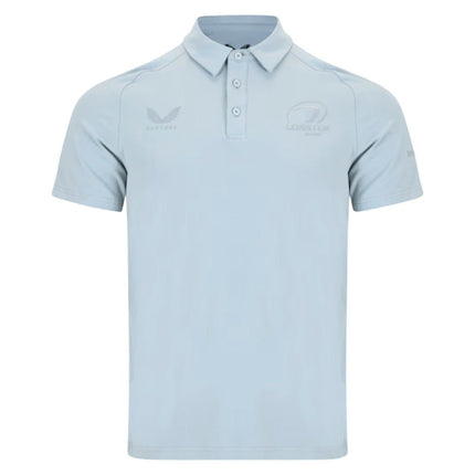 2025-2026 Leinster Rugby Short Sleeve Travel Polo Shirt (Grey Marl) |Product - Polo Shirts | Castore | Absolute Rugby