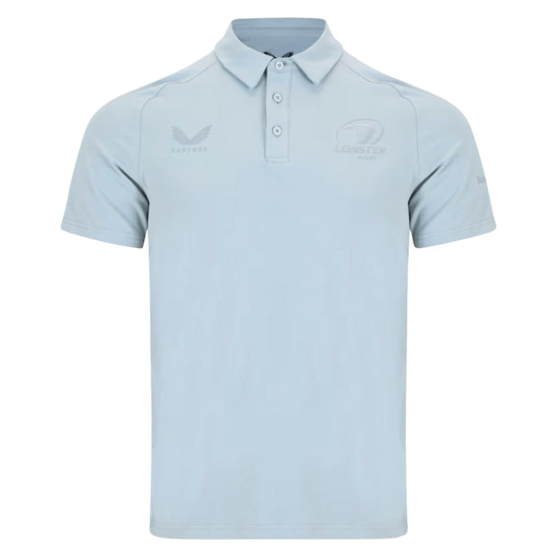 2025-2026 Leinster Rugby Short Sleeve Travel Polo Shirt (Grey Marl) |Product - Polo Shirts | Castore | Absolute Rugby