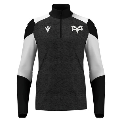 2025-2026 Ospreys Rugby 1/4 Zip Training Top (Black) |Product - Training Tops | Macron | Absolute Rugby