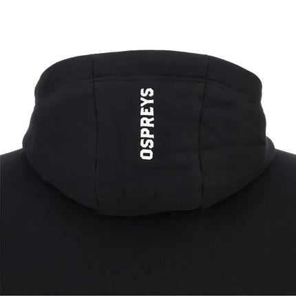 2025-2026 Ospreys Rugby Cotton Hooded Sweat (Black) |Product - Sweat Tops | Macron | Absolute Rugby