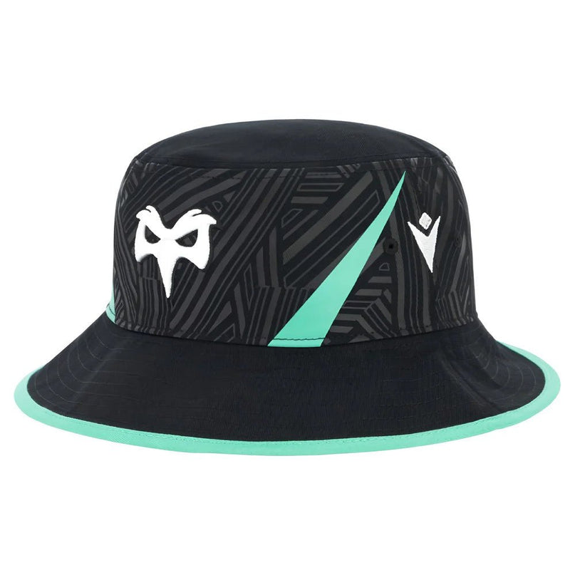 2025-2026 Ospreys Rugby Custom Bucket Hat (Black) |Product - Headwear | Macron | Absolute Rugby
