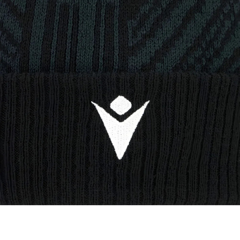 2025-2026 Ospreys Rugby Custom Pom Pom Beanie (Black) |Product - Headwear | Macron | Absolute Rugby