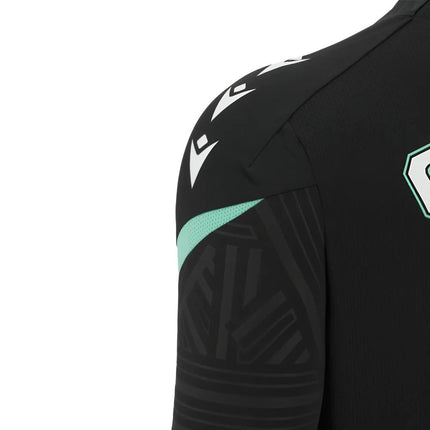 2025-2026 Ospreys Rugby Poly LS Training Tee (Black) |Product - Training Shirts | Macron | Absolute Rugby