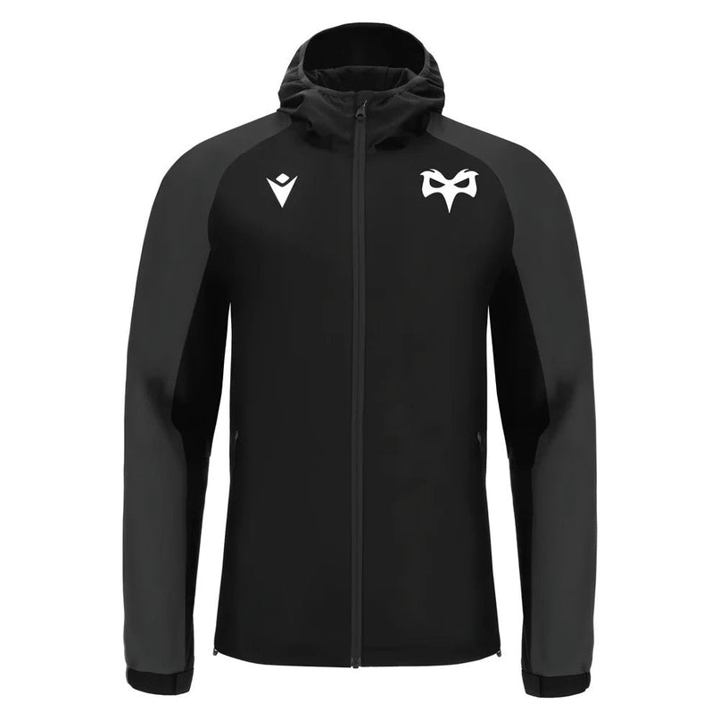 2025-2026 Ospreys Rugby Rain Jacket (Black) |Product - Jackets | Macron | Absolute Rugby