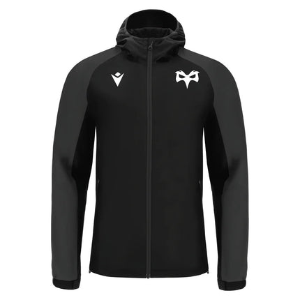 2025-2026 Ospreys Rugby Rain Jacket (Black) |Product - Jackets | Macron | Absolute Rugby