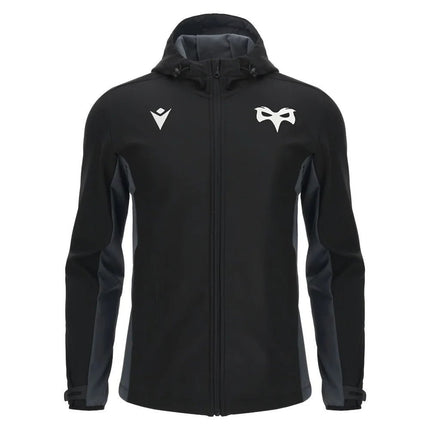 2025-2026 Ospreys Rugby Softshell Jacket (Black) |Product - Jackets | Macron | Absolute Rugby