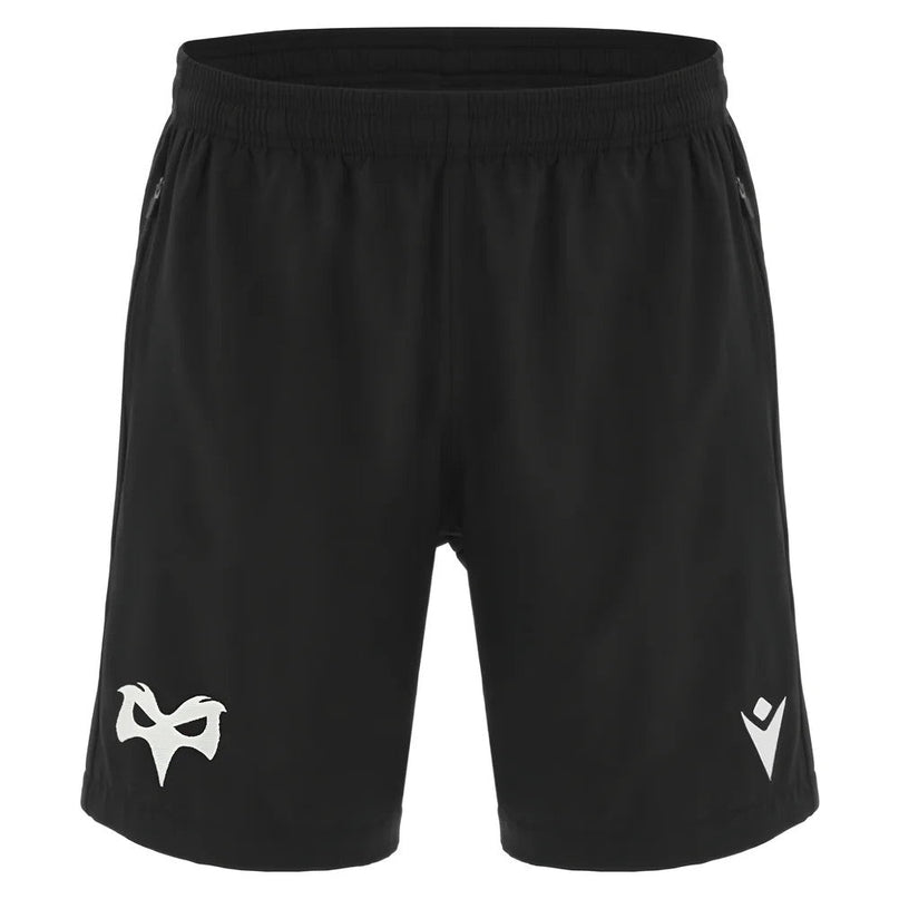 2025-2026 Ospreys Rugby Training Bermuda Shorts (Black) |Product - Socks | Macron | Absolute Rugby