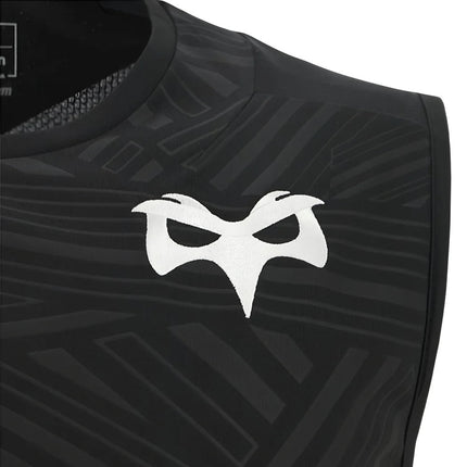 2025-2026 Ospreys Training Poly Sleeveless Shirt (Black) |Product - Sleeveless | Macron | Absolute Rugby