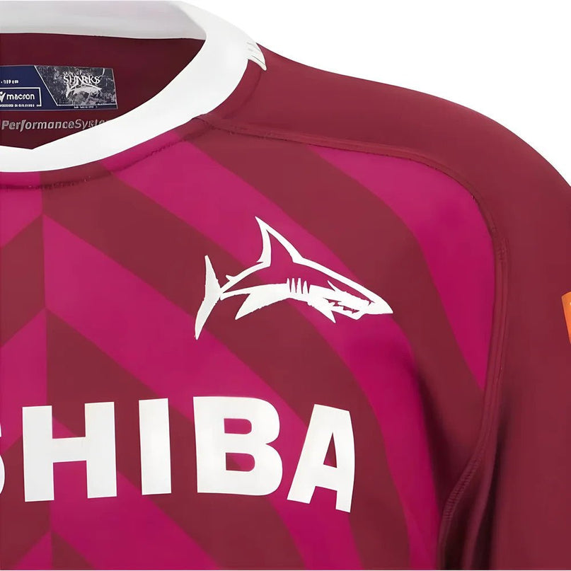 2025-2026 Sale Sharks Away Rugby Shirt (Kids) |Product - Football Shirts | Macron | Absolute Rugby