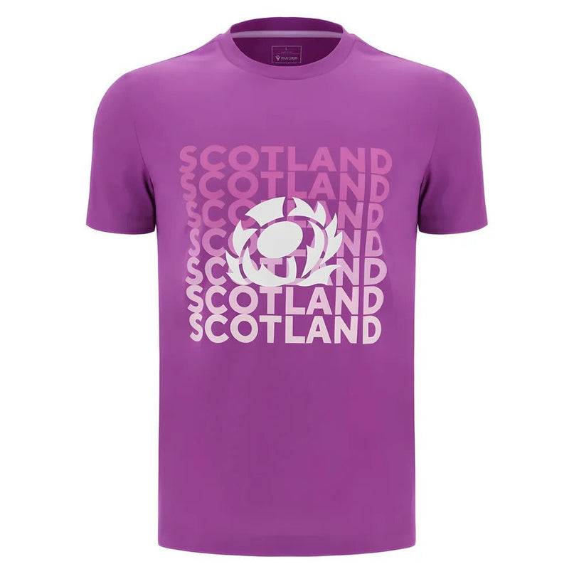 2025-2026 Scotland Leisure Rugby T-Shirt (Purple) |Product - T-Shirt | Macron | Absolute Rugby