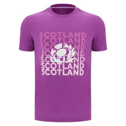 2025-2026 Scotland Leisure Rugby T-Shirt (Purple) |Product - T-Shirt | Macron | Absolute Rugby