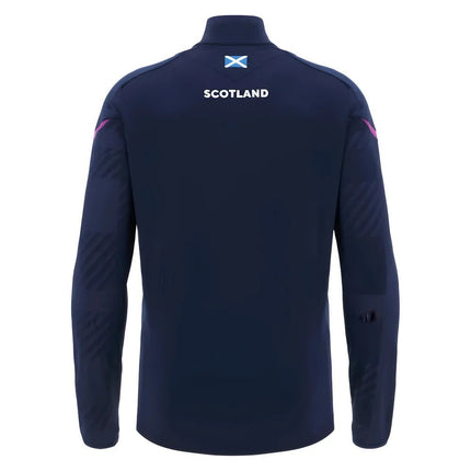 2025-2026 Scotland Rugby 1/4 Zip Training Top (Navy) |Product - Training Tops | Macron | Absolute Rugby