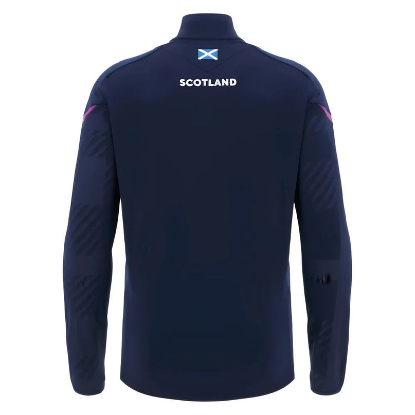2025-2026 Scotland Rugby 1/4 Zip Training Top (Navy) |Product - Training Tops | Macron | Absolute Rugby