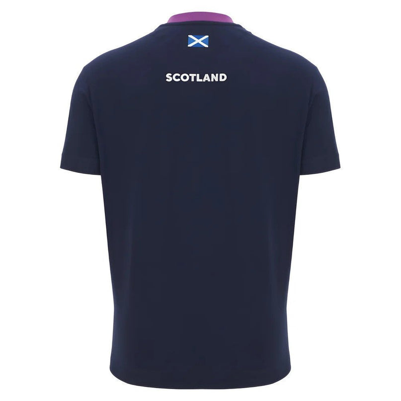 2025-2026 Scotland Rugby Ath Cotton Tee (Navy) |Product - T-Shirt | Macron | Absolute Rugby
