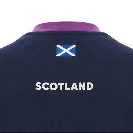 2025-2026 Scotland Rugby Ath Cotton Tee (Navy) |Product - T-Shirt | Macron | Absolute Rugby