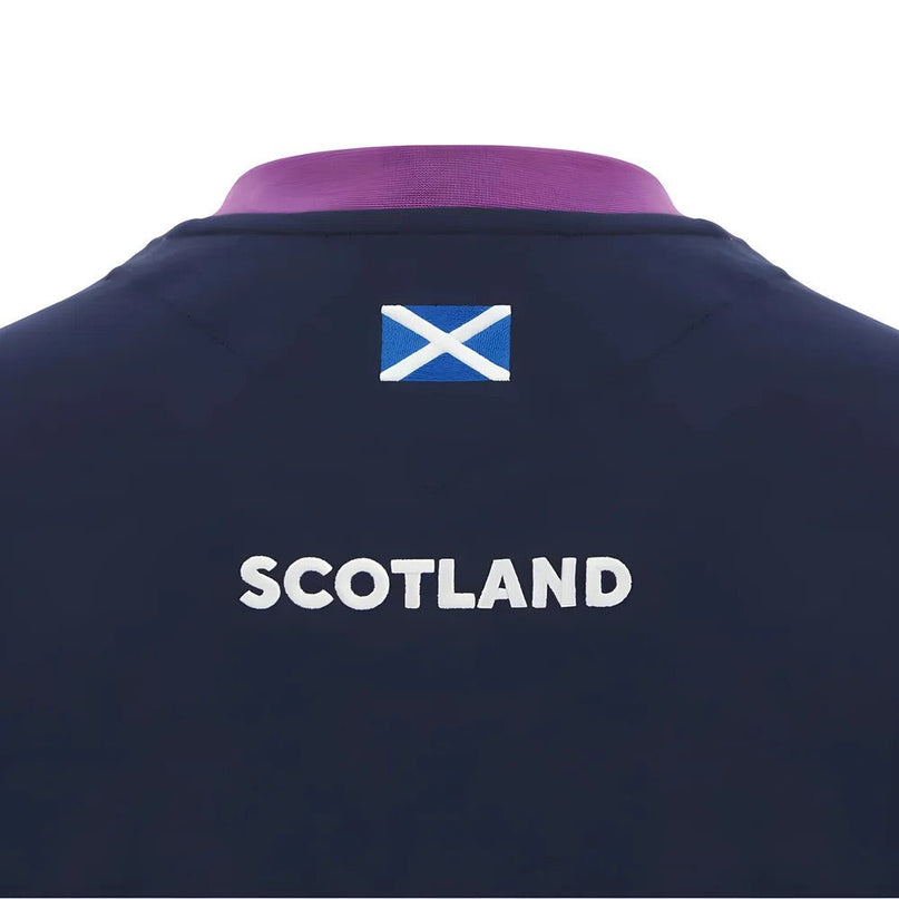 2025-2026 Scotland Rugby Ath Cotton Tee (Navy) |Product - T-Shirt | Macron | Absolute Rugby