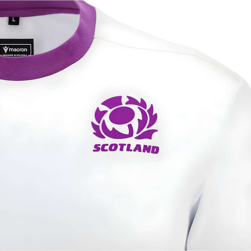 2025-2026 Scotland Rugby Ath Cotton Tee (White) |Product - T-Shirt | Macron | Absolute Rugby