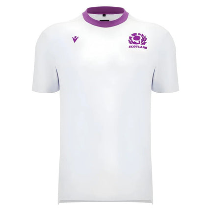 2025-2026 Scotland Rugby Ath Cotton Tee (White) |Product - T-Shirt | Macron | Absolute Rugby