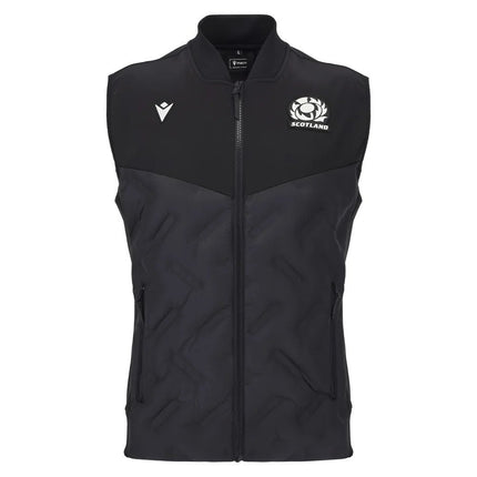 2025-2026 Scotland Rugby Ath Padded Gilet (Navy) |Product - Jackets | Macron | Absolute Rugby