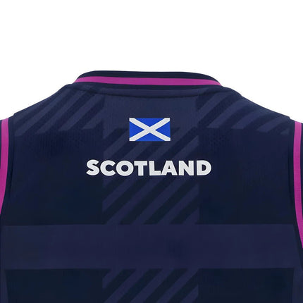 2025-2026 Scotland Rugby Basketball Singlet (Navy) |Product - Sleeveless | Macron | Absolute Rugby