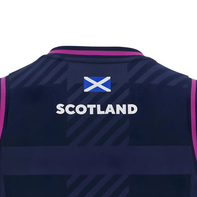 2025-2026 Scotland Rugby Basketball Singlet (Navy) |Product - Sleeveless | Macron | Absolute Rugby