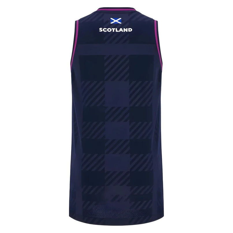 2025-2026 Scotland Rugby Basketball Singlet (Navy) |Product - Sleeveless | Macron | Absolute Rugby