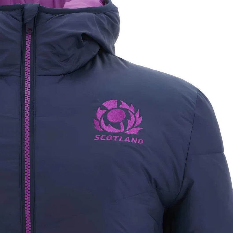 2025-2026 Scotland Rugby Bomber Jacket (Navy) |Product - Jackets | Macron | Absolute Rugby