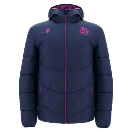 2025-2026 Scotland Rugby Bomber Jacket (Navy) |Product - Jackets | Macron | Absolute Rugby