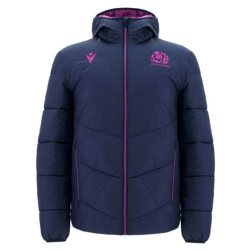 2025-2026 Scotland Rugby Bomber Jacket (Navy) |Product - Jackets | Macron | Absolute Rugby