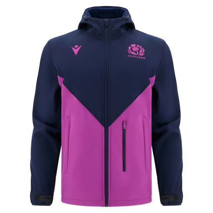 2025-2026 Scotland Rugby Softshell Jacket (Navy) |Product - Jackets | Macron | Absolute Rugby