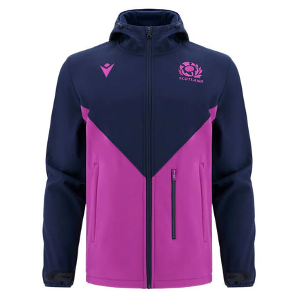 2025-2026 Scotland Rugby Softshell Jacket (Navy) - Kids |Product - Jackets | Macron | Absolute Rugby