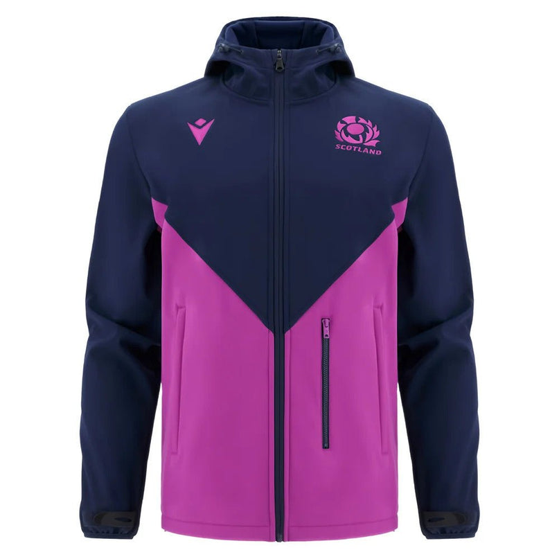 2025-2026 Scotland Rugby Softshell Jacket (Navy) - Kids |Product - Jackets | Macron | Absolute Rugby