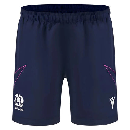 2025-2026 Scotland Rugby Training Bermuda Shorts (Navy) |Product - Shorts | Macron | Absolute Rugby
