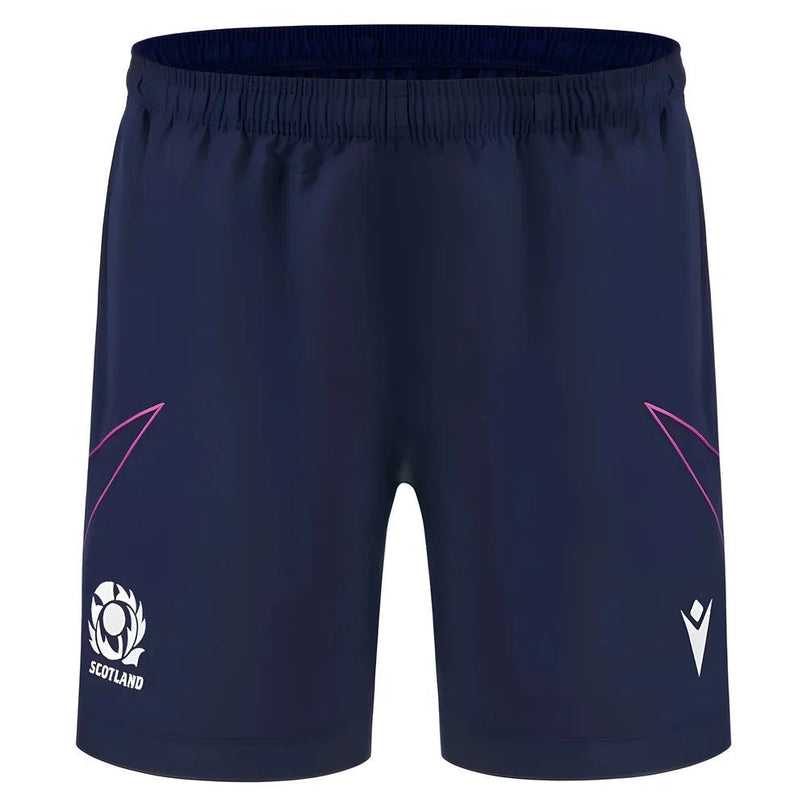 2025-2026 Scotland Rugby Training Bermuda Shorts (Navy) |Product - Shorts | Macron | Absolute Rugby