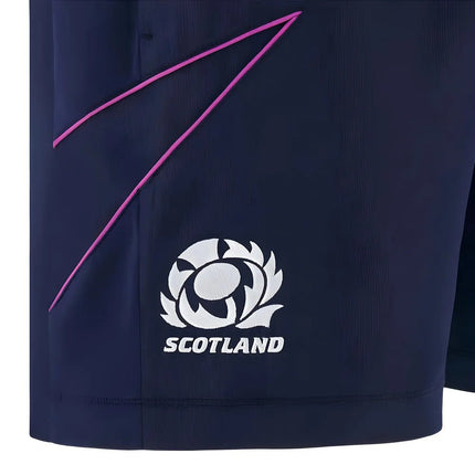2025-2026 Scotland Rugby Training Bermuda Shorts (Navy) |Product - Shorts | Macron | Absolute Rugby
