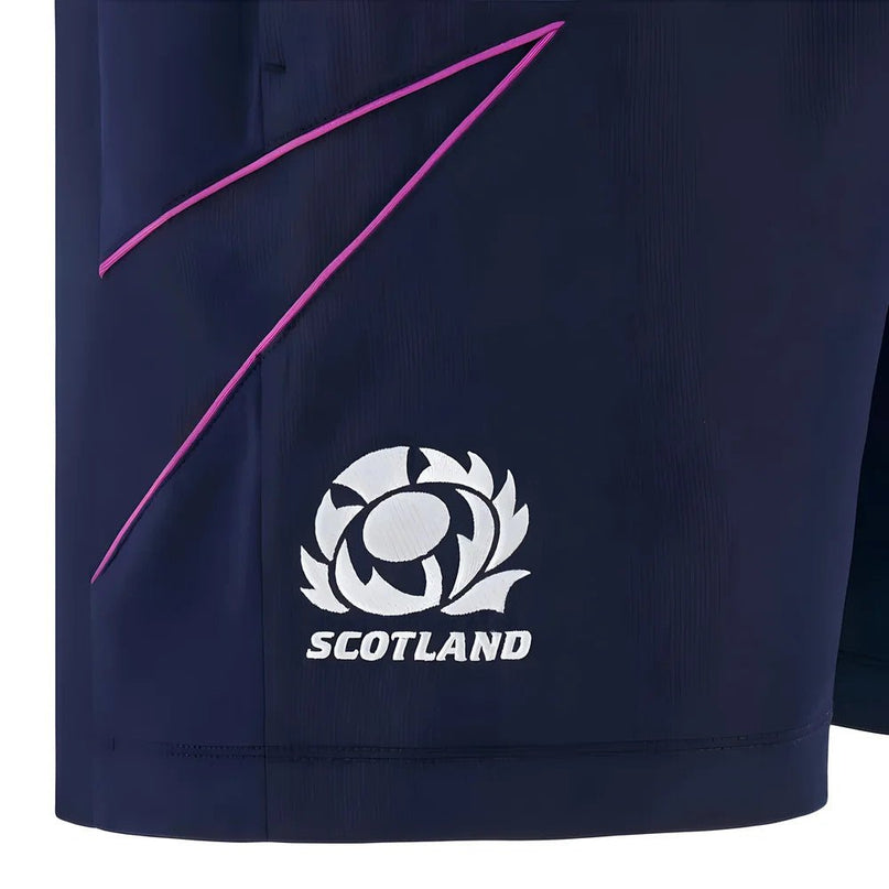 2025-2026 Scotland Rugby Training Bermuda Shorts (Navy) |Product - Shorts | Macron | Absolute Rugby