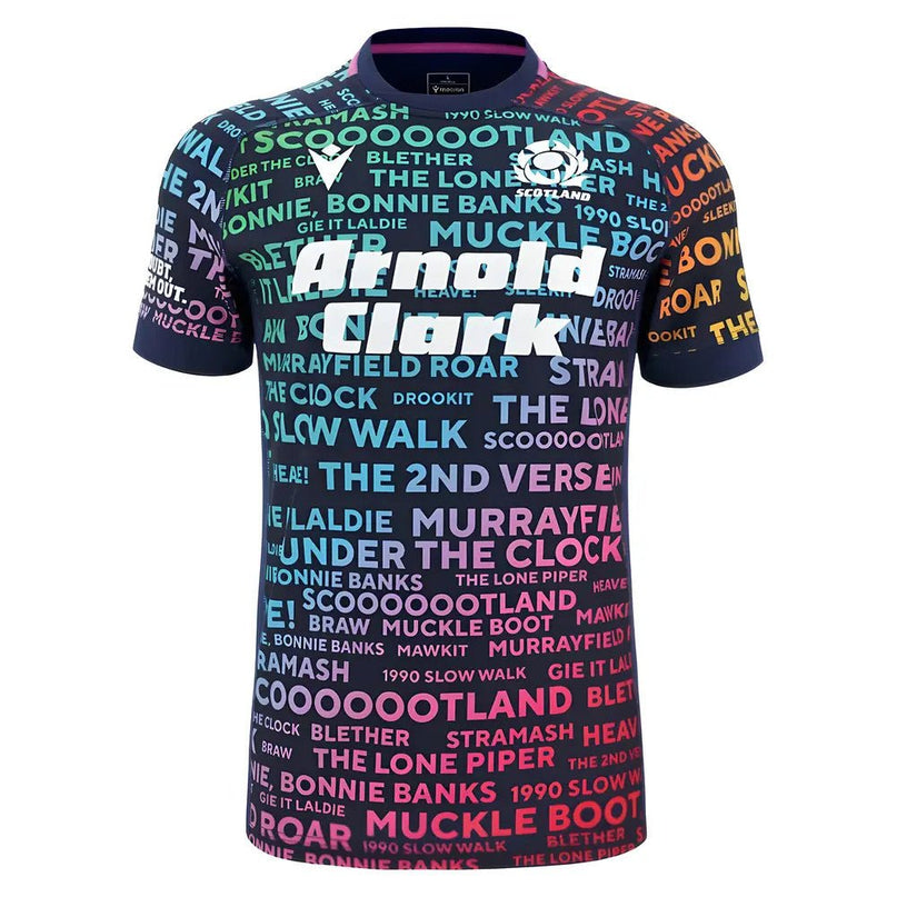 2025-2026 Scotland Rugby Training Jersey (Rainbow) |Product - Training Shirts | Macron | Absolute Rugby
