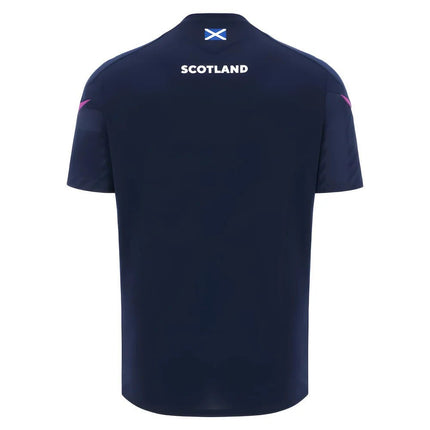2025-2026 Scotland Rugby Training Poly Shirt (Navy) |Product - Training Shirts | Macron | Absolute Rugby