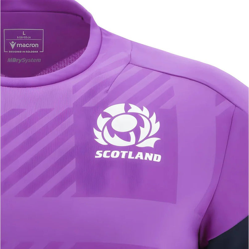 2025-2026 Scotland Rugby Training Poly Shirt (Purple) |Product - Training Shirts | Macron | Absolute Rugby
