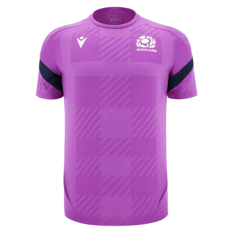 2025-2026 Scotland Rugby Training Poly Shirt (Purple) - Kids |Product - Training Shirts | Macron | Absolute Rugby