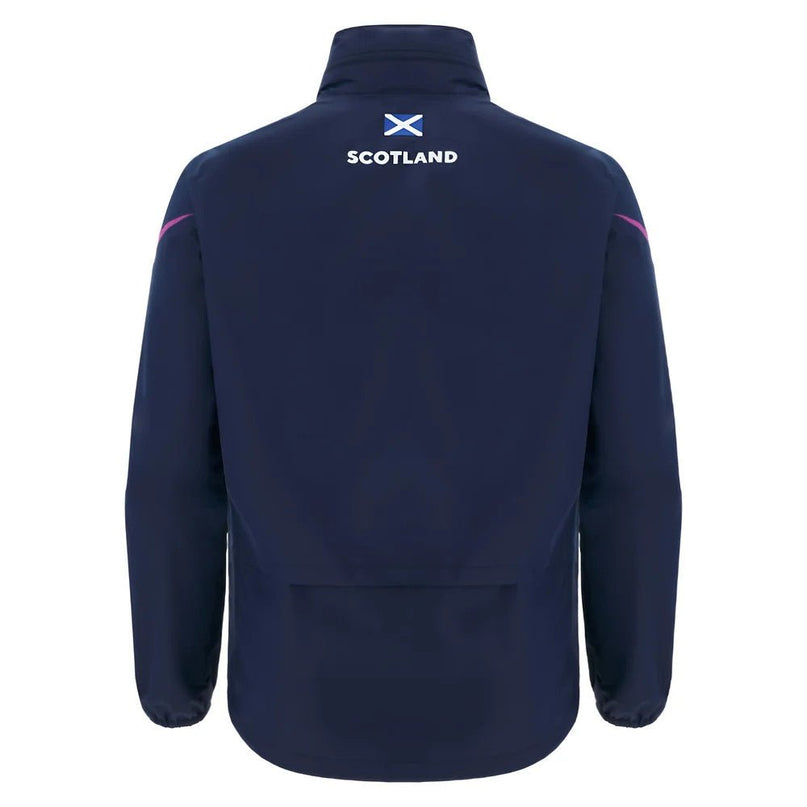 2025-2026 Scotland Rugby Training Rainjacket (Navy) |Product - Jackets | Macron | Absolute Rugby