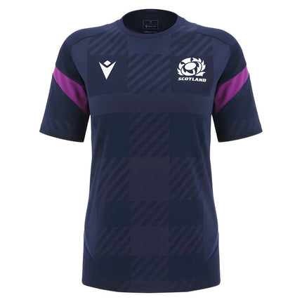 2025-2026 Scotland Rugby Training Shirt (Navy) - Womens |Product - Training Shirts | Macron | Absolute Rugby
