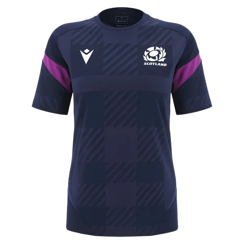 2025-2026 Scotland Rugby Training Shirt (Navy) - Womens |Product - Training Shirts | Macron | Absolute Rugby